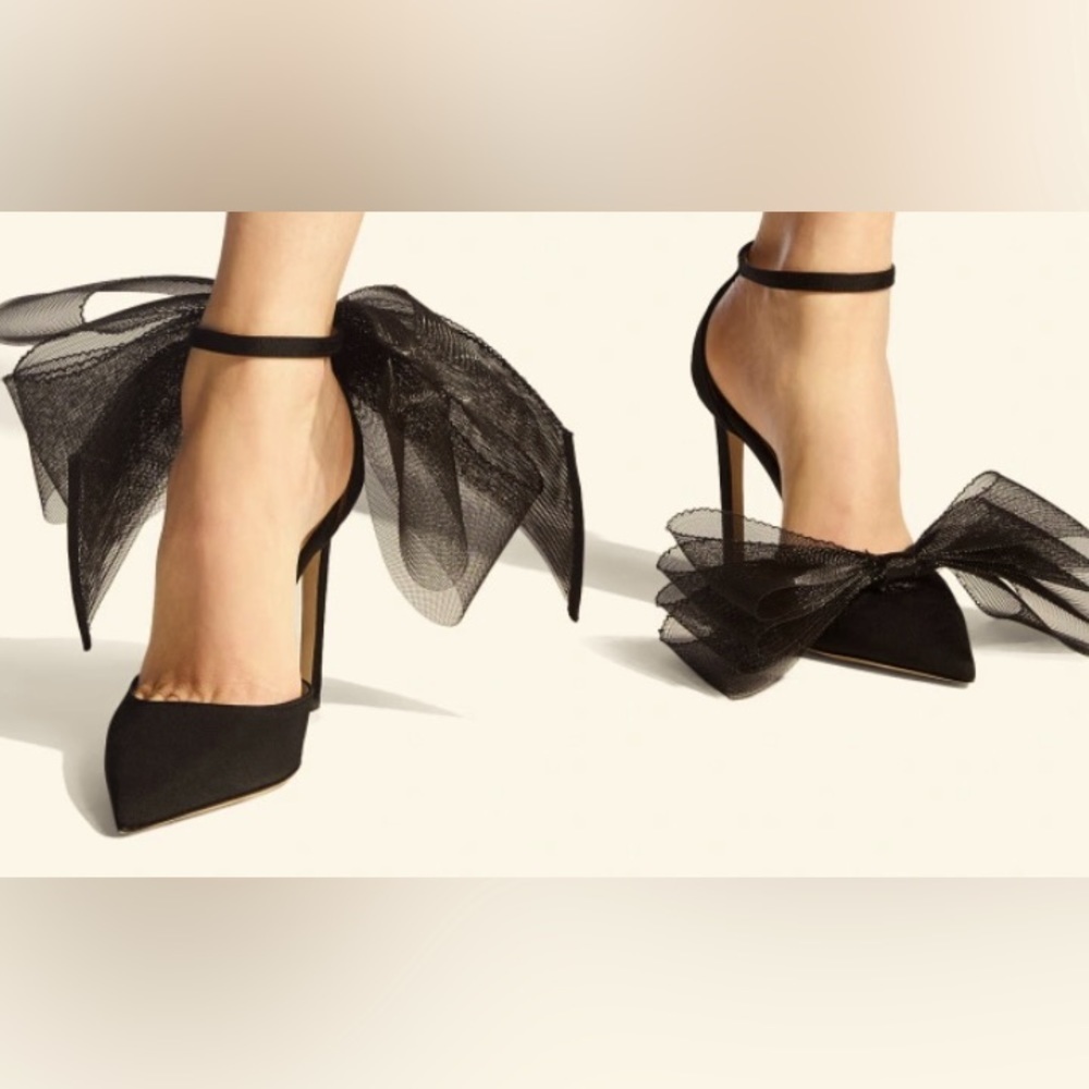 Jimmy Choo Avery 100: Gorgeous Bow Heel Sz 41.5 - Picture 2 of 5